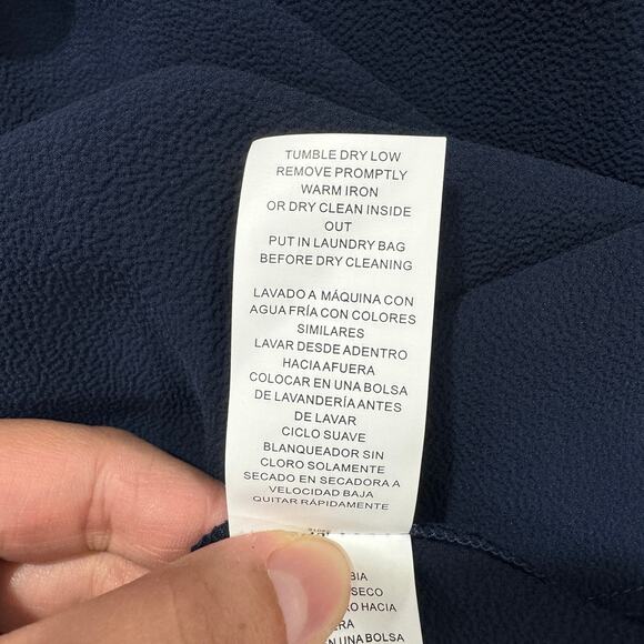 Michael Kors Navy Blue Womens Size Small Cold Shoulder Keyhole Gold Accent - Picture 7 of 10